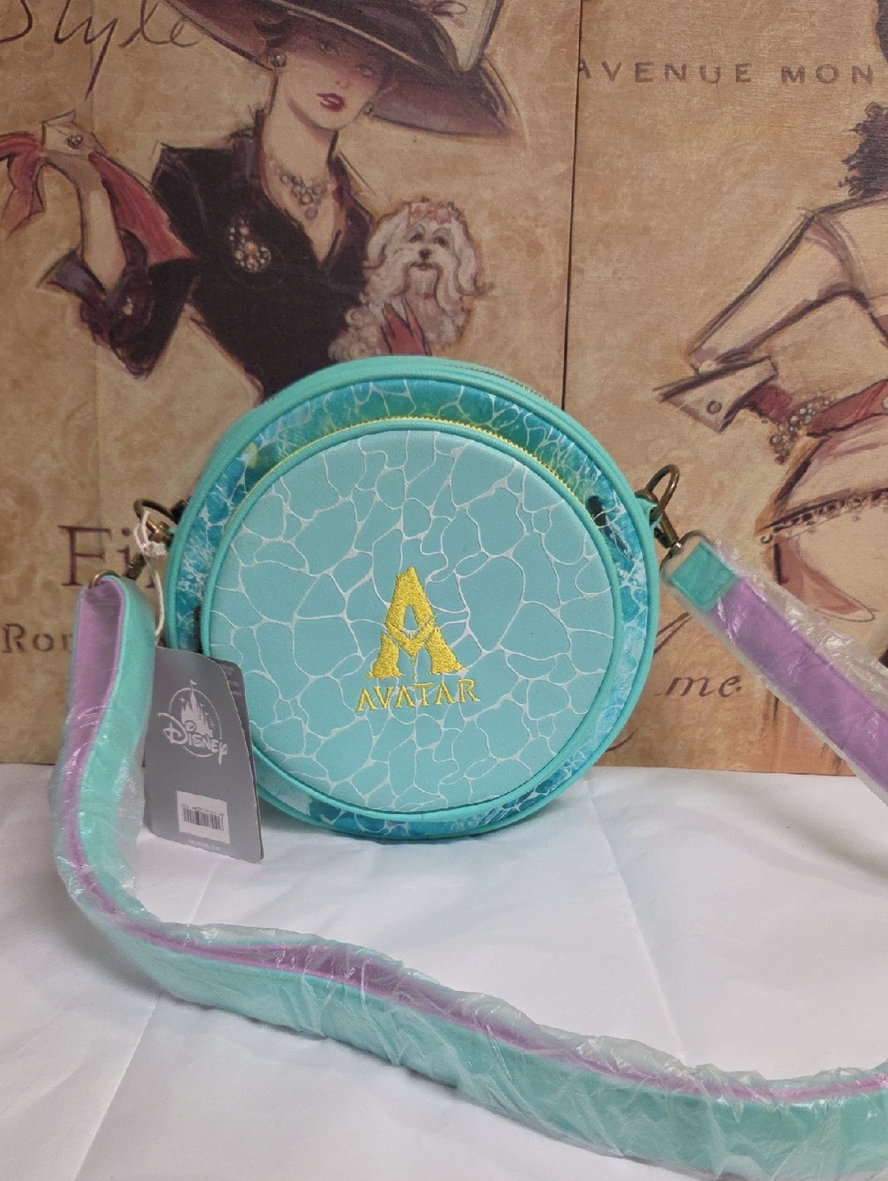 Disney Aqua & Lavender Round Avatar Crossbody Bag
